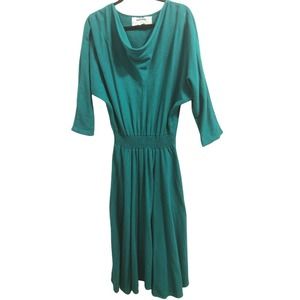 Vintage‎ New Hero Maxi Dress Womens XS Green Native American Cotton 80s 90s